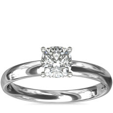 Classic Comfort Fit Solitaire Engagement Ring in 14k White Gold (2.5mm)
